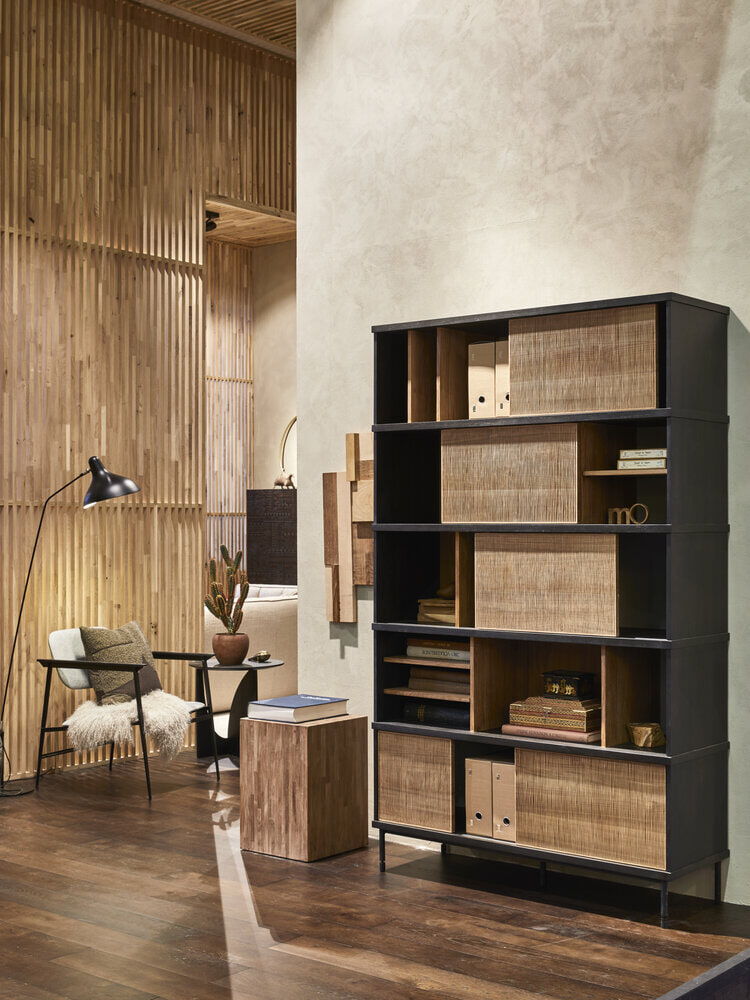 Ethnicraft Wandkast 'Oscar' Teakhout, 195 x 120cm