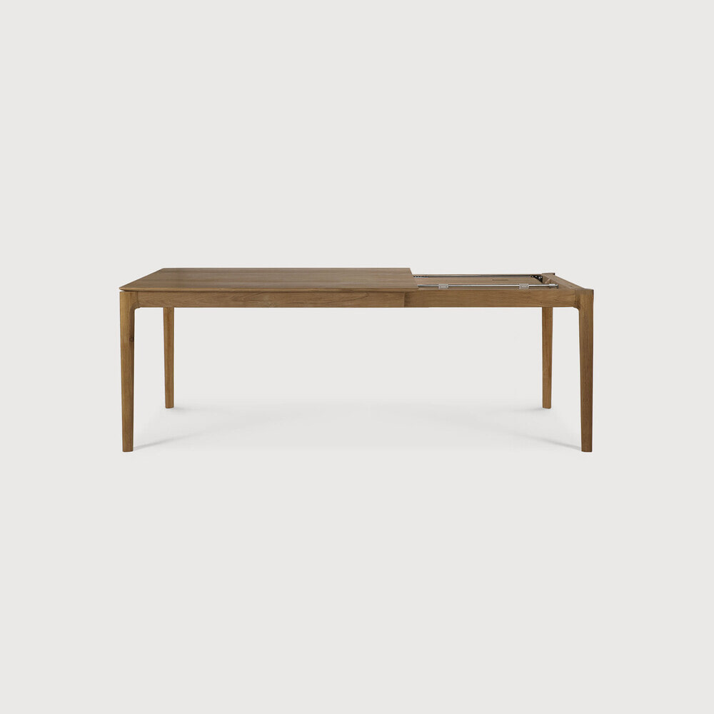 Ethnicraft Uitschuifbare Eettafel 'Bok' Ruw Teakhout, 140/220 x 90cm