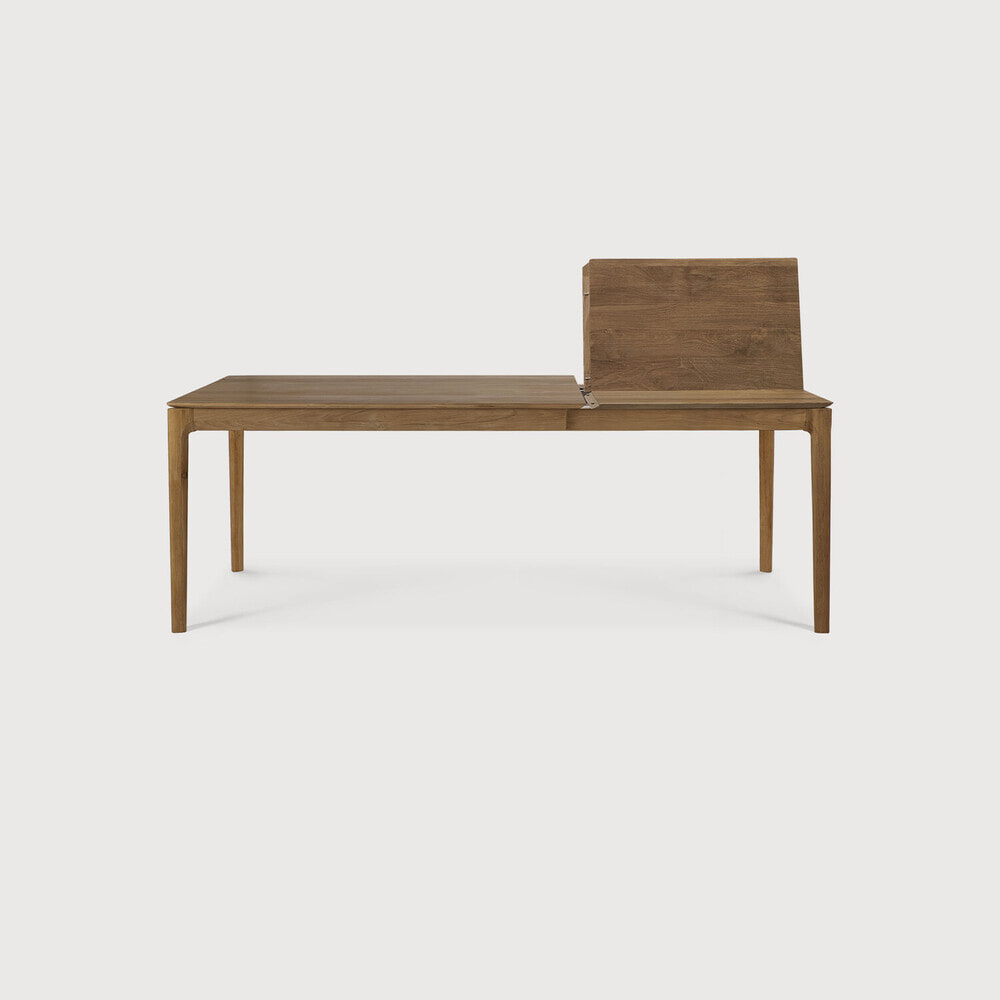 Ethnicraft Uitschuifbare Eettafel 'Bok' Ruw Teakhout, 140/220 x 90cm