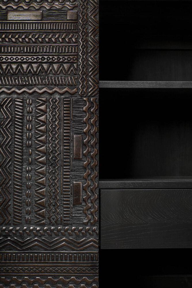 Ethnicraft Opbergkast 'Tabwa' Gevernist Teakhout, 180 x 126cm