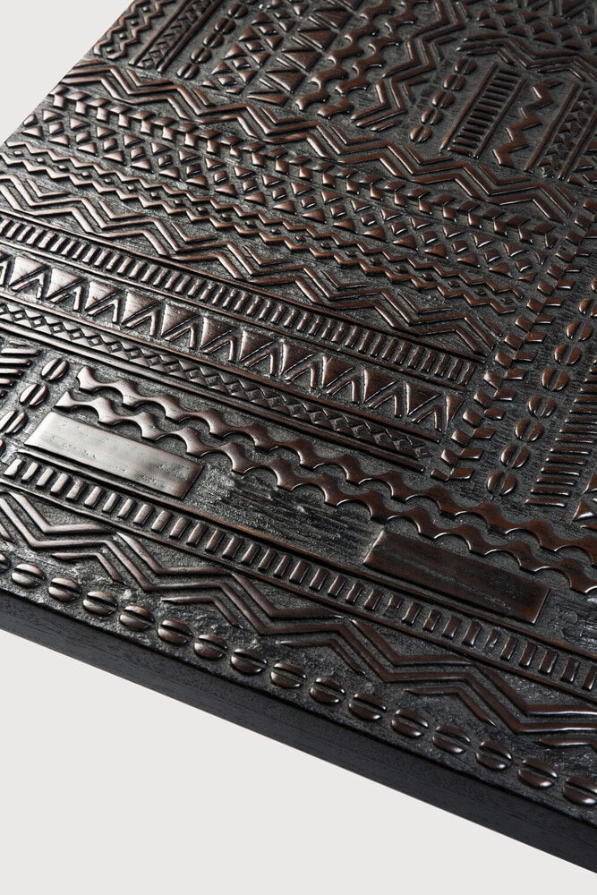 Ethnicraft Salontafel 'Tabwa' Gevernist Teakhout, 170 x 120cm, kleur Off Black