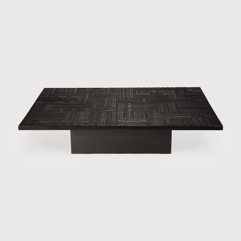 Ethnicraft Salontafel 'Tabwa' Gevernist Teakhout, 170 x 120cm, kleur Off Black