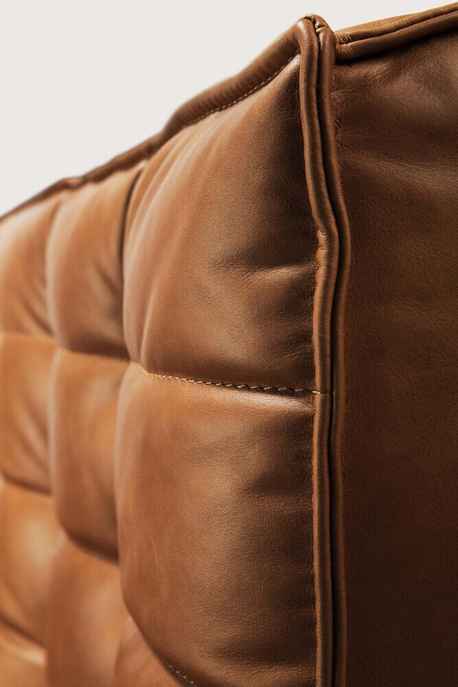 Ethnicraft Modulaire Bank 'N701' Leder, 2-zits, kleur Old Saddle