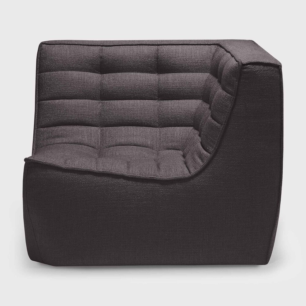 Ethnicraft Modulaire Bank 'N701' 90° Vierkant Hoekelement, kleur Donkergrijs