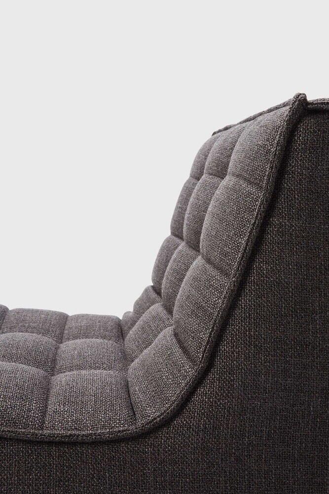 Ethnicraft Modulaire Bank 'N701' 1-zits, kleur Donkergrijs