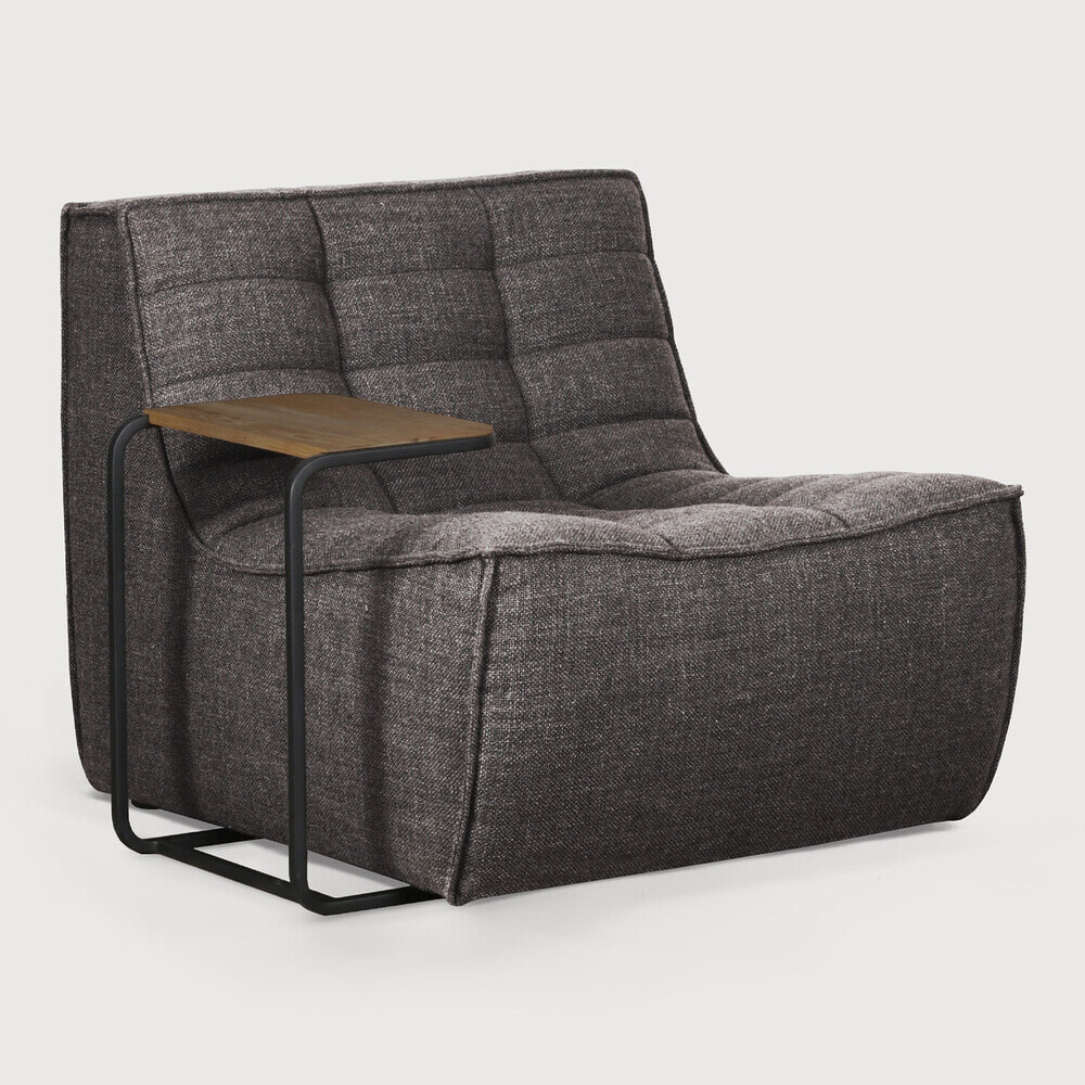 Ethnicraft Modulaire Bank 'N701' 1-zits, kleur Donkergrijs