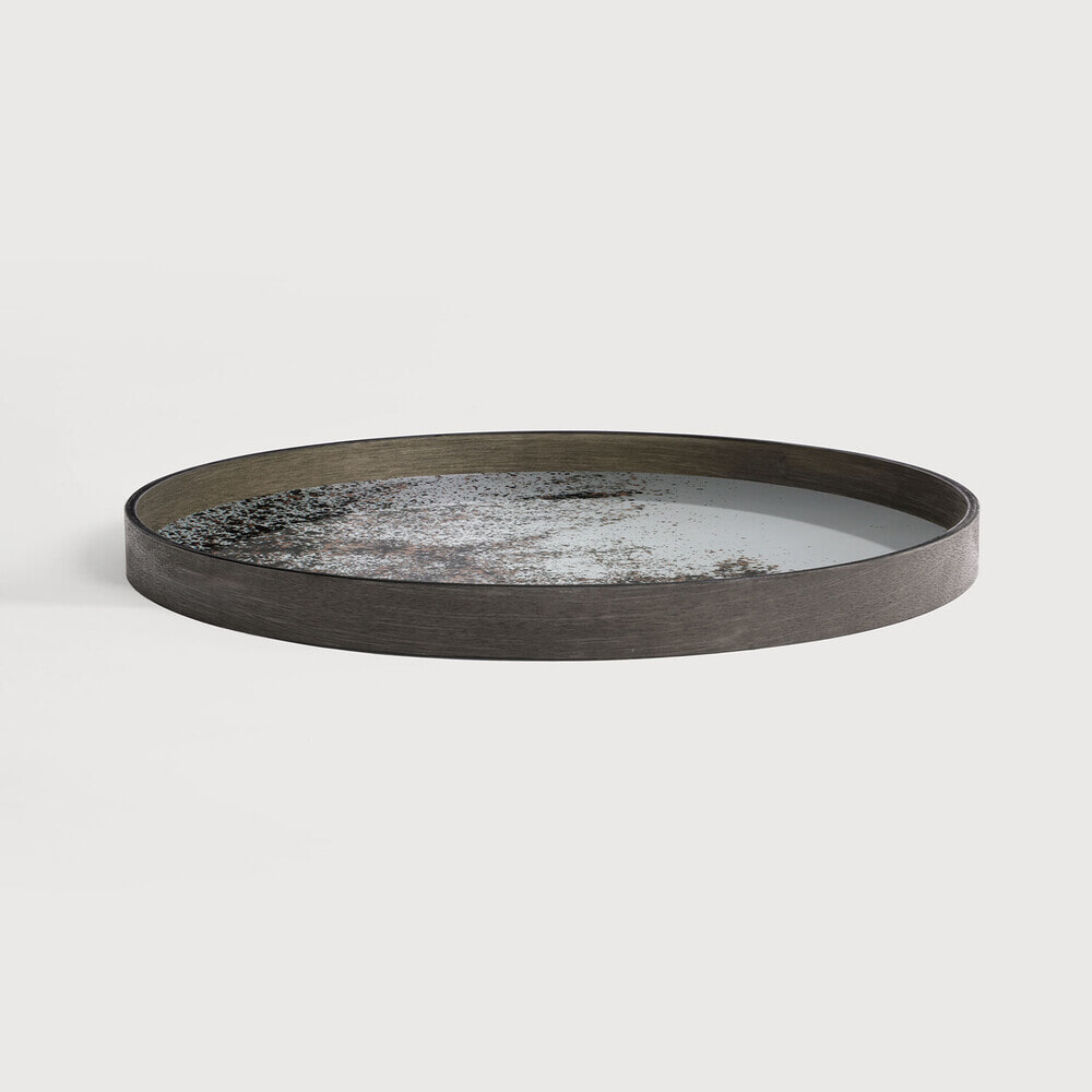 Ethnicraft Rond Dienblad 'Aged' 61cm, kleur Clear