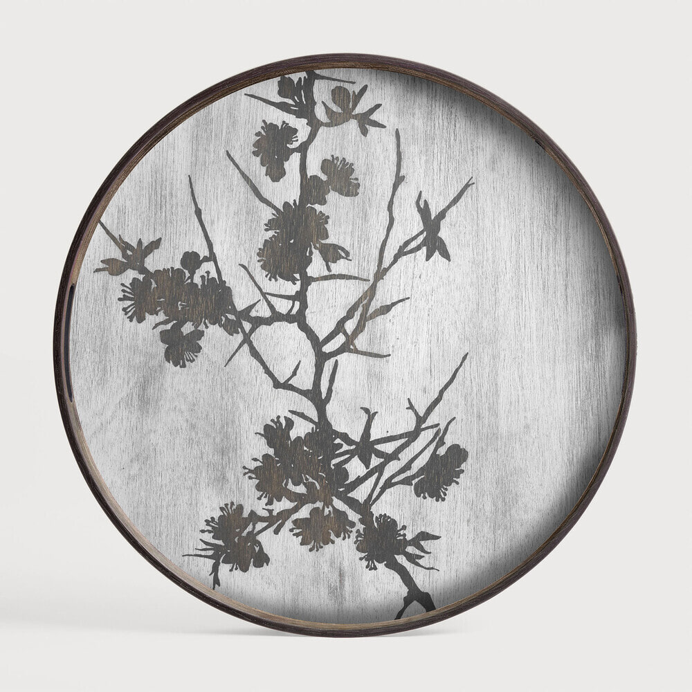 Ethnicraft Rond Dienblad Blossom 48cm - Wit