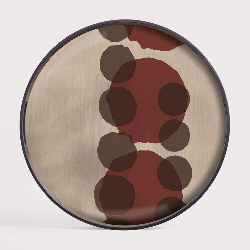 Ethnicraft Rond Dienblad Layered Dots 48cm - Pinot