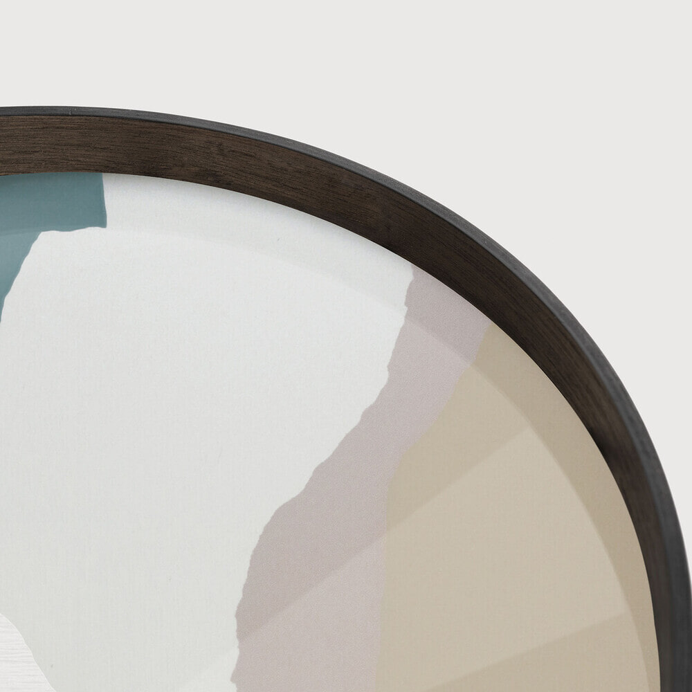 Ethnicraft Rond Dienblad 'Wabi Sabi' 61cm, kleur Slate