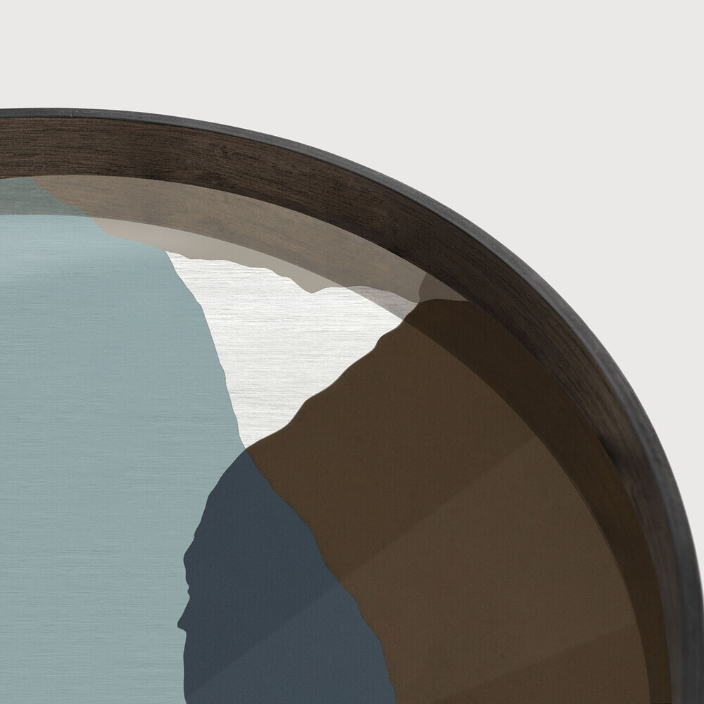 Ethnicraft Rond Dienblad 'Wabi Sabi' 92cm, kleur Graphite