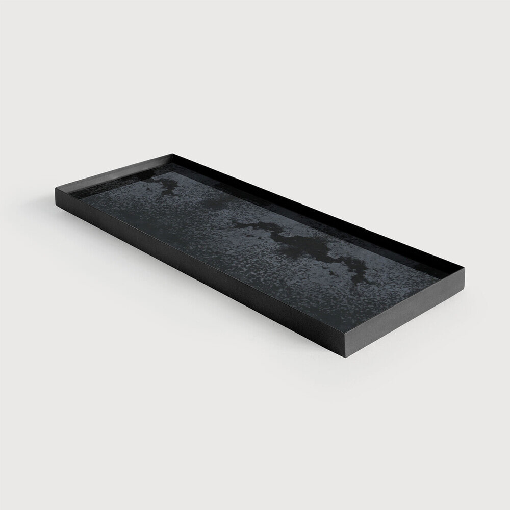 Ethnicraft Dienblad 'Aged' 46 x 18cm, kleur Charcoal