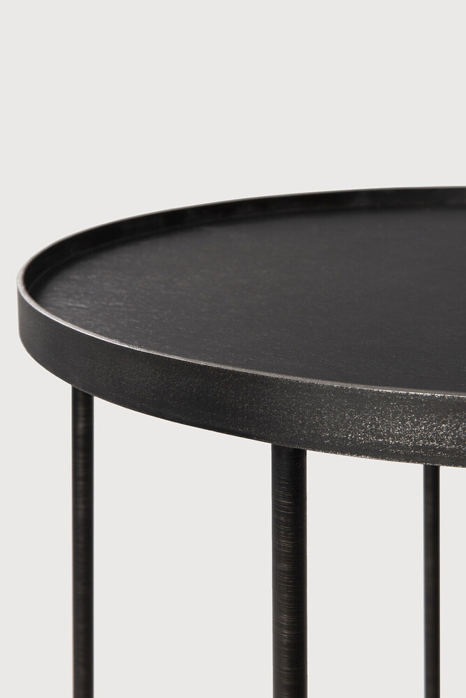 Ethnicraft Ronde Bijzettafel 'Tray' Gelakt Hout, 49cm