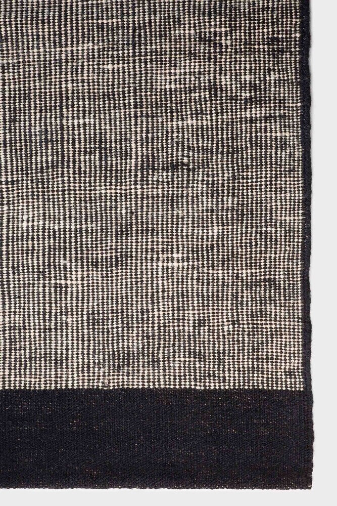 Ethnicraft Vloerkleed 'Dots' Wol, 250 x 350cm, kleur Zwart
