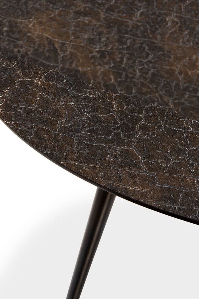Ethnicraft Ronde Salontafel 'Luna' Minerals, 50cm, kleur Whisky