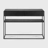 Ethnicraft Sidetable 'Monolit' Gevernist Eikenhout, 122cm, kleur Zwart