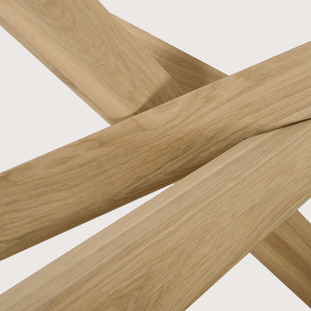 Ethnicraft Ovale Eettafel 'Mikado' Geolied Eikenhout, 267 x 138cm, kleur Naturel