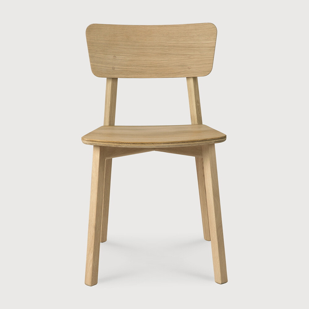 Ethnicraft Eetkamerstoel 'Casale' Geolied Eikenhout, kleur Naturel