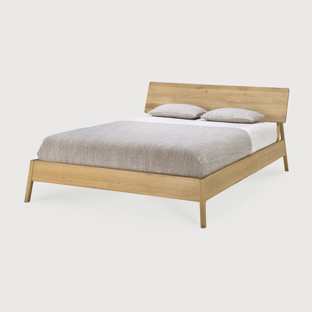 Ethnicraft Bed Air Geolied Eikenhout, 160 x 200cm - Naturel