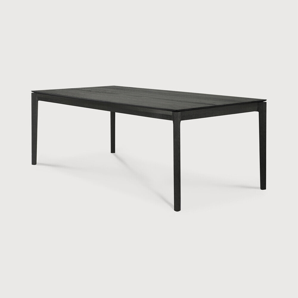 Ethnicraft Eettafel Bok Gevernist Eikenhout, 200 x 95cm - Zwart