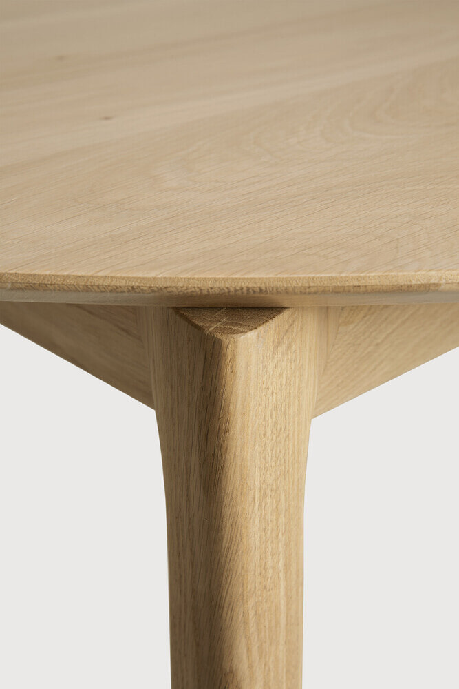Ethnicraft Uitschuifbare Ronde Eettafel 'Bok' Geolied Eikenhout, 129/179 x 129cm, kleur Naturel