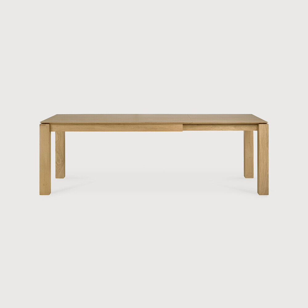 Ethnicraft Uitschuifbare Eettafel Slice Geolied Eikenhout, 160/240 x 90cm - Naturel