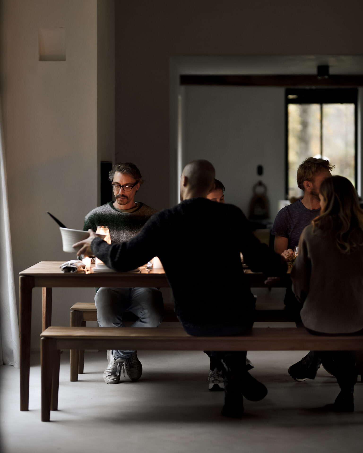 Ethnicraft Eetkamerbank 'Bok' Teakhout, 146cm, kleur Bruin