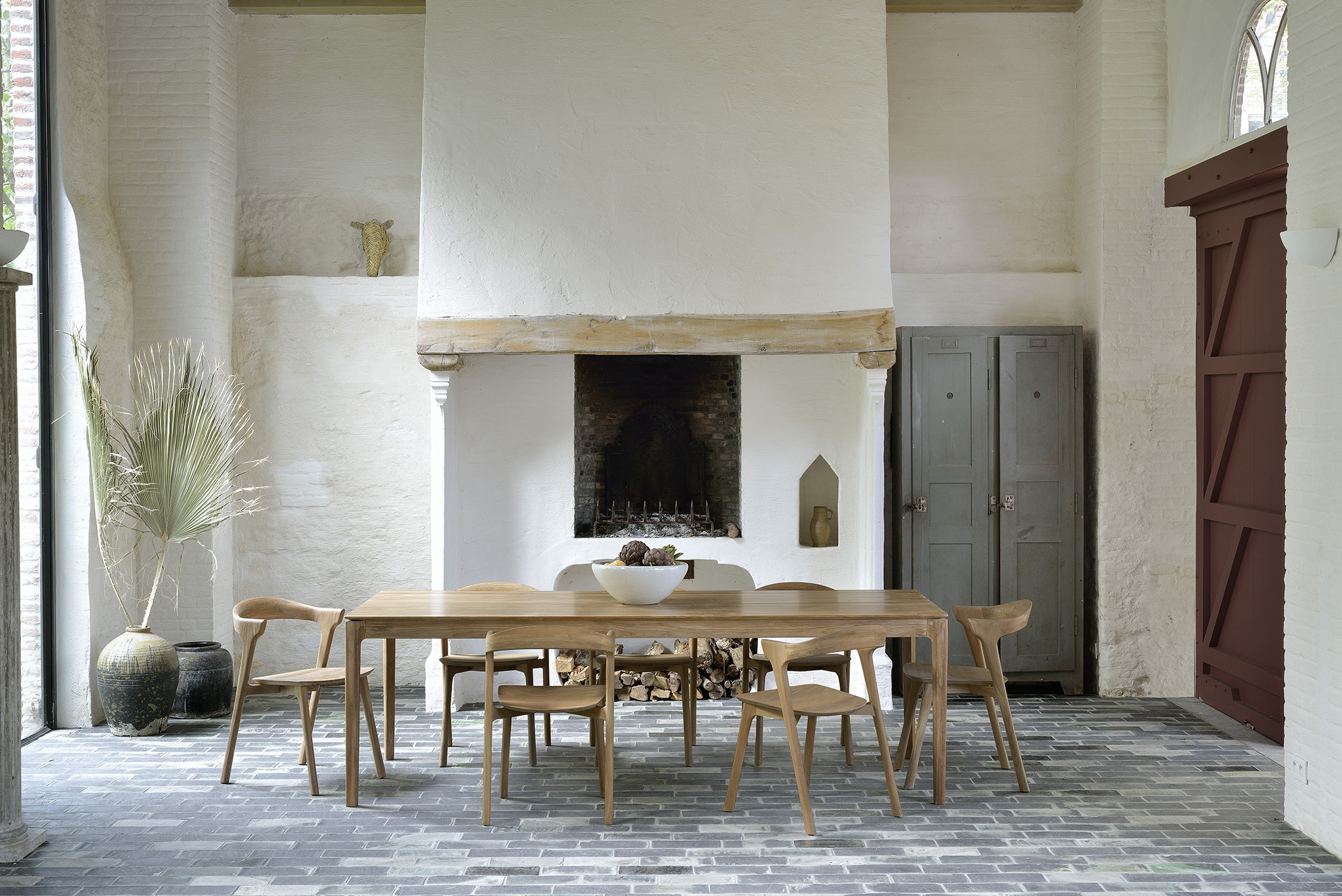 Ethnicraft Eettafel 'Bok' Ruw Teakhout, 240 x 100cm