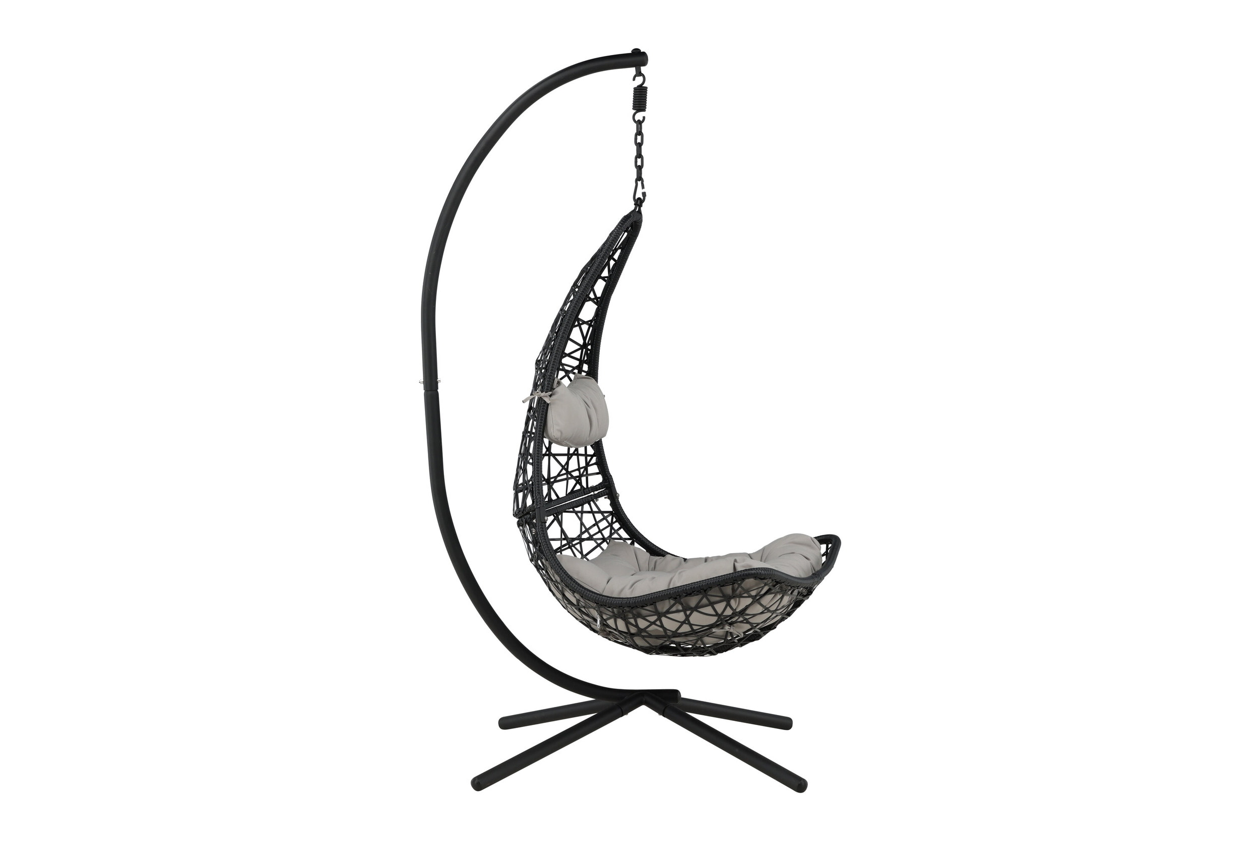 Nohr Hangstoel 'Natausha' Wicker, kleur Zwart