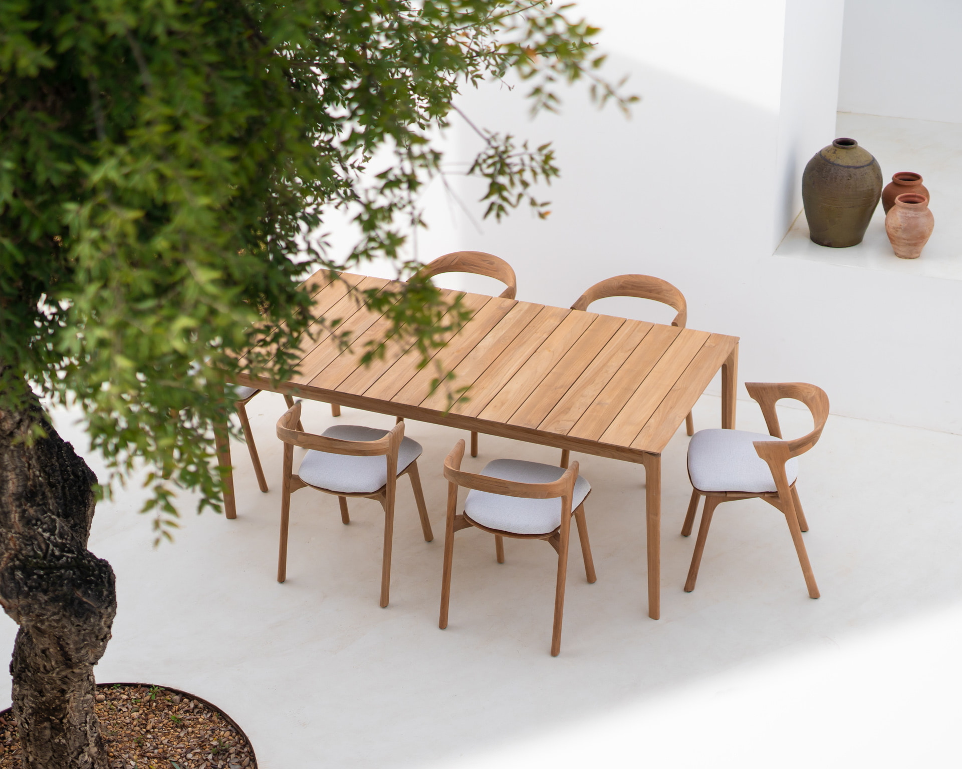 Ethnicraft Tuintafel 'Bok' Teakhout, 200 x 100cm, kleur Naturel