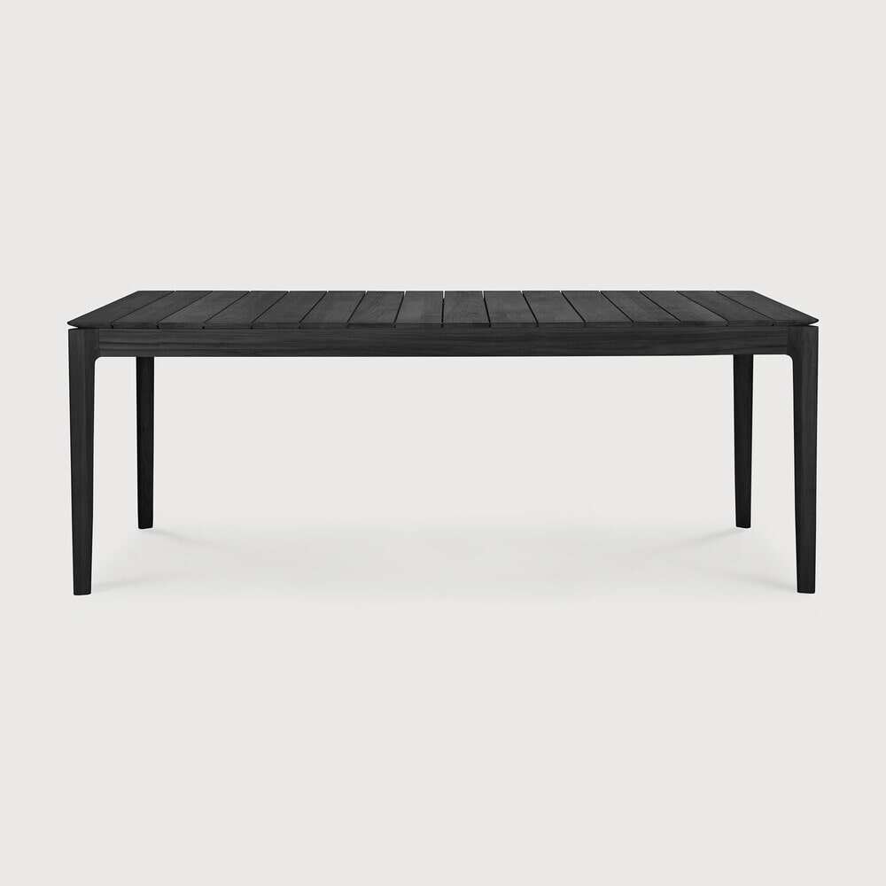 Ethnicraft Tuintafel 'Bok' Gevernist Teakhout, 200 x 100cm, kleur Zwart