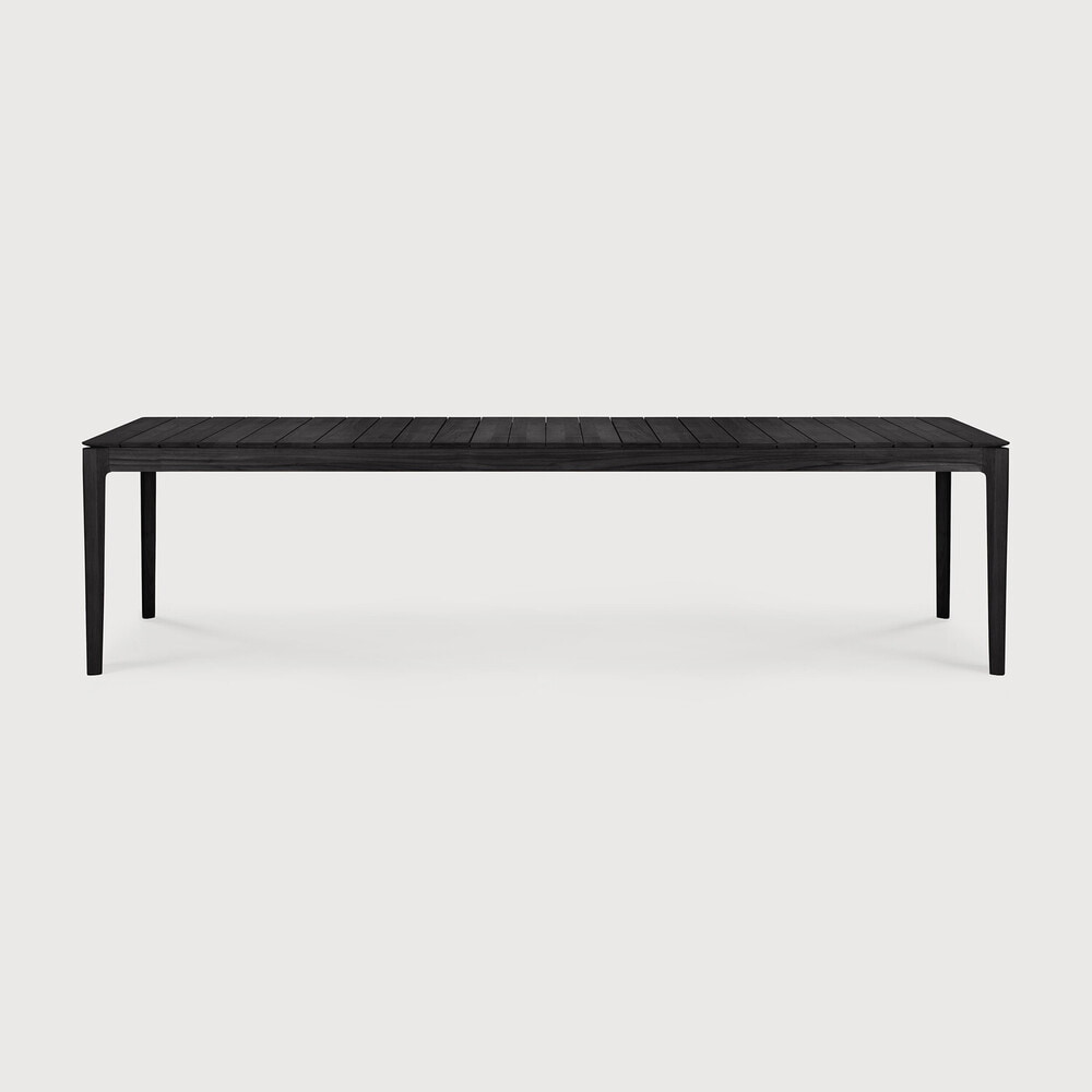 Ethnicraft Tuintafel 'Bok' Gevernist Teakhout, 300 x 110cm, kleur Zwart