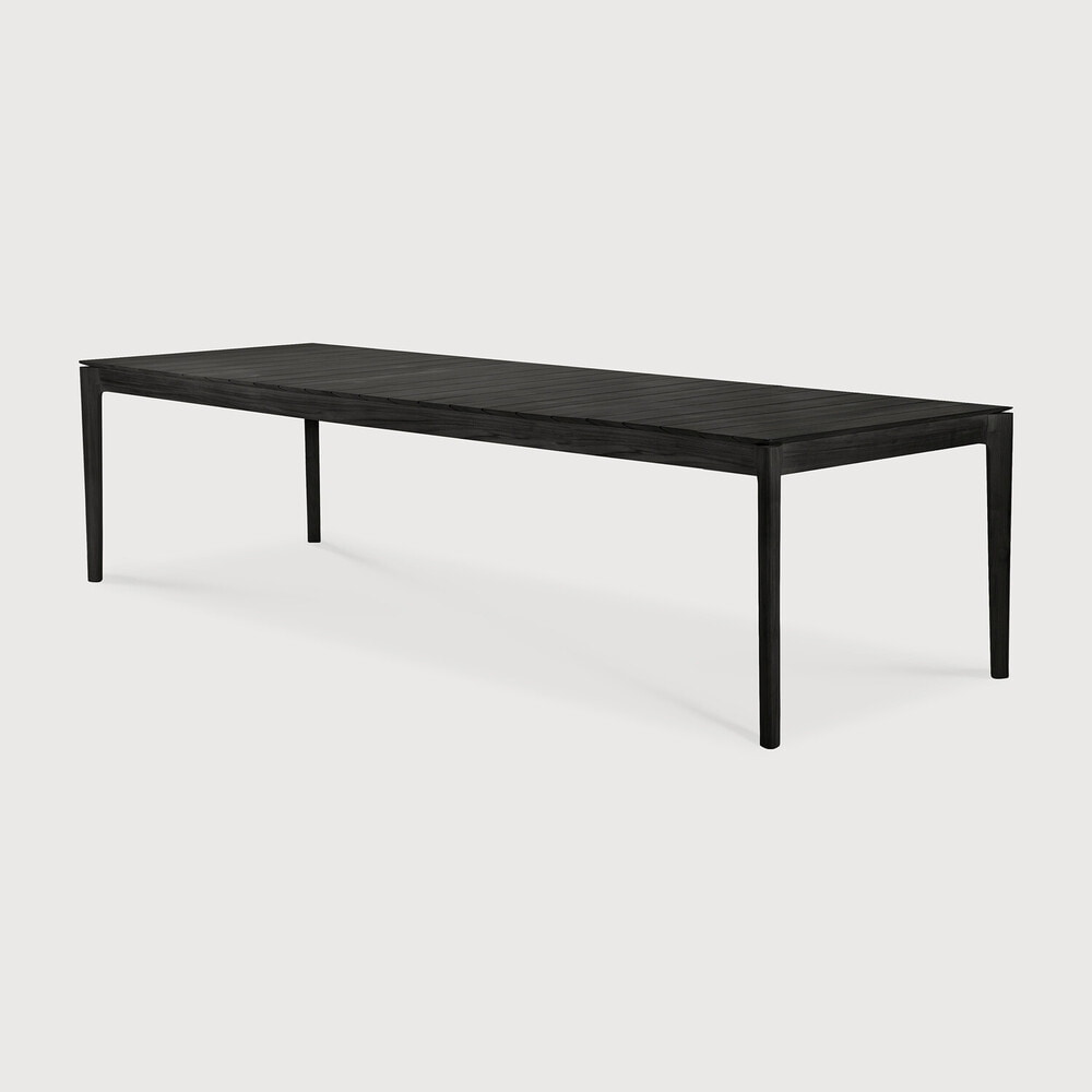 Ethnicraft Tuintafel 'Bok' Gevernist Teakhout, 300 x 110cm, kleur Zwart
