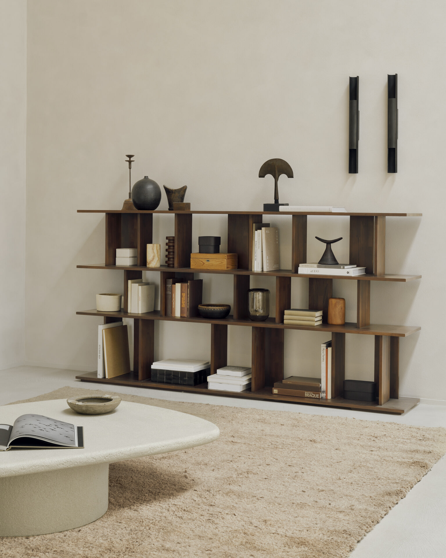 Ethnicraft Wandrek 'Irregular' Gevernist Teakhout, 115 x 224cm