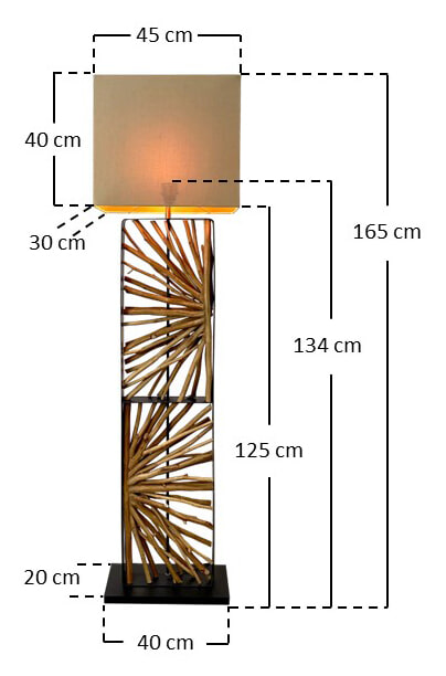 Artistiq Vloerlamp 'Markeda' 165cm hoog