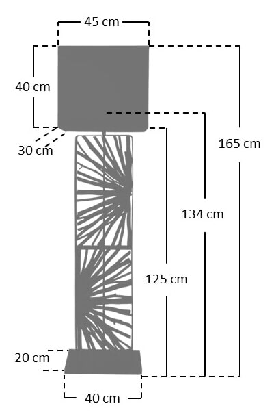 Artistiq Vloerlamp 'Markeda' 165cm hoog