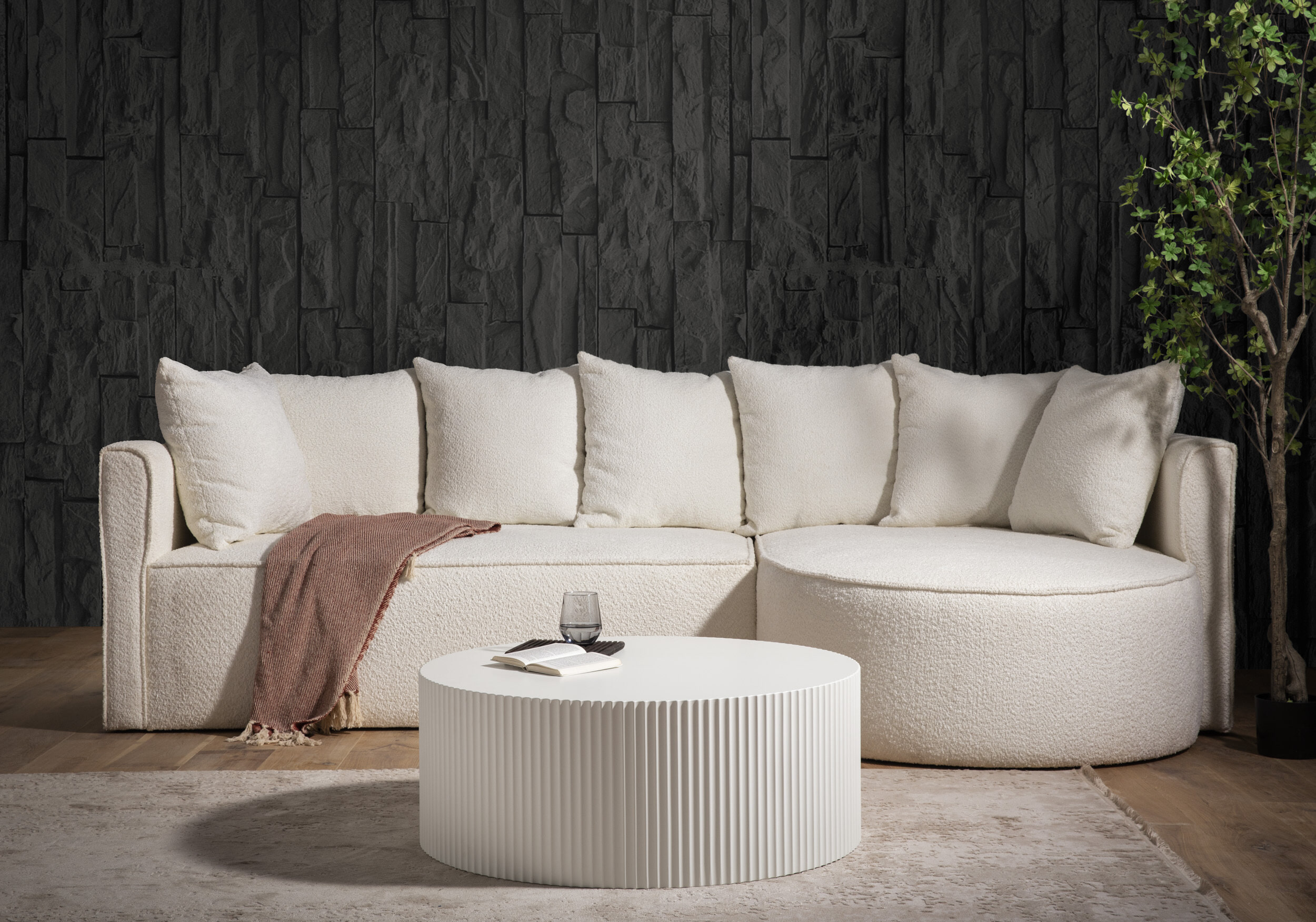 Artistiq Salontafel 'Christe' 90cm, kleur wit