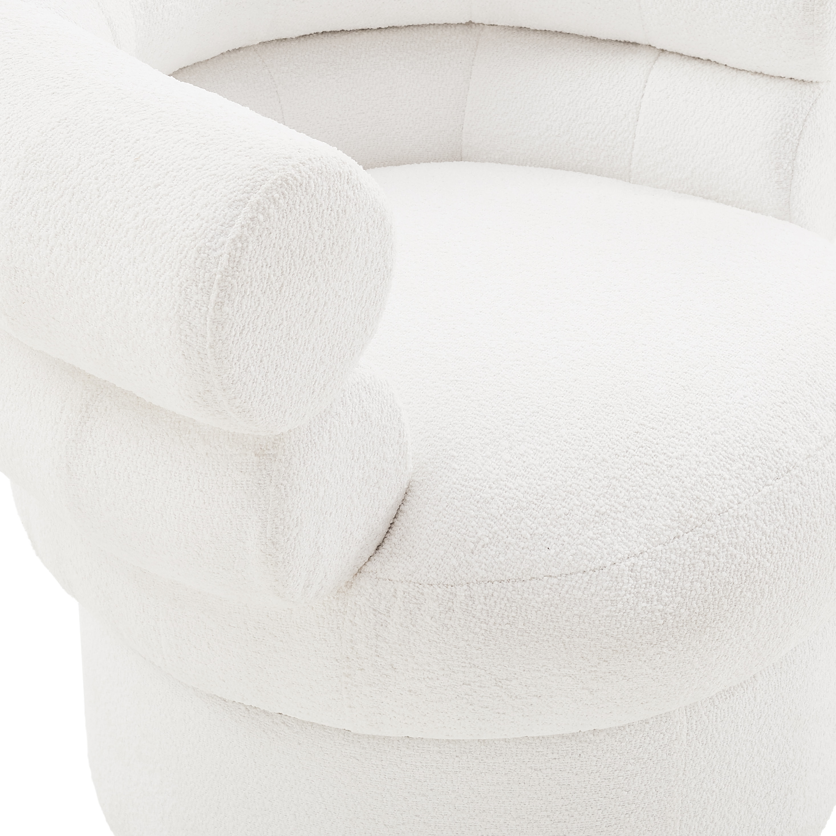 Artistiq Fauteuil 'Merrick' Bouclé, kleur wit