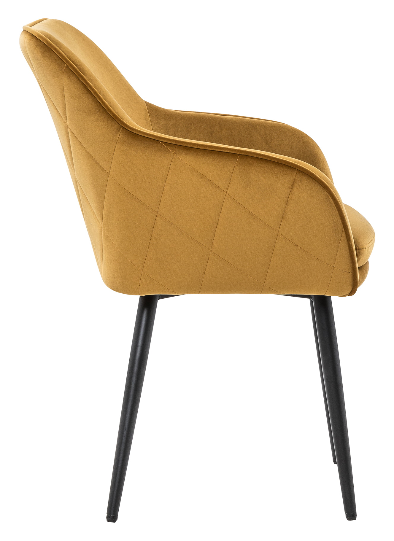 Artistiq Eetkamerstoel 'Juna' Velvet, kleur Geel