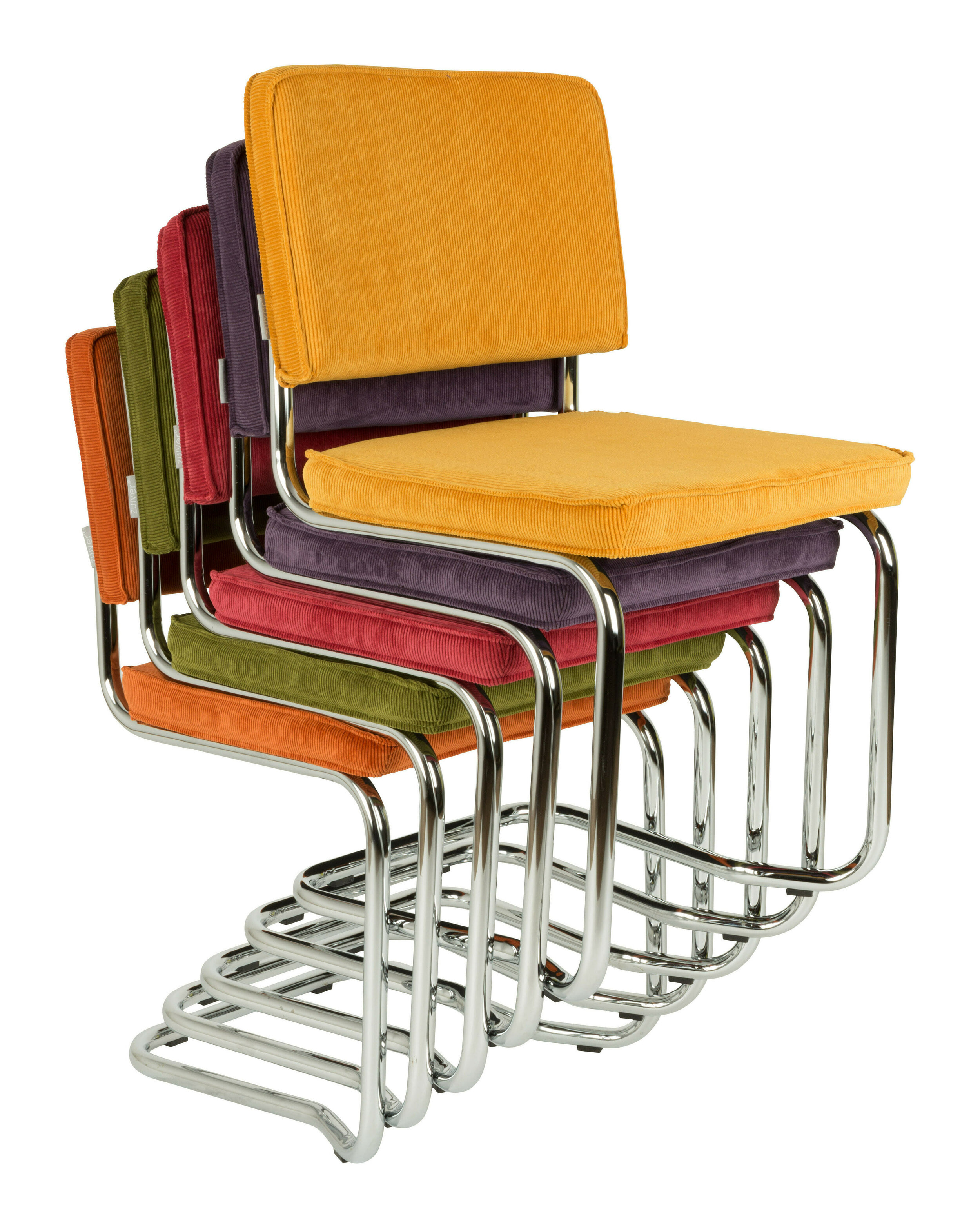Zuiver Eetkamerstoel 'Ridge' Rib Kink, kleur Antraciet