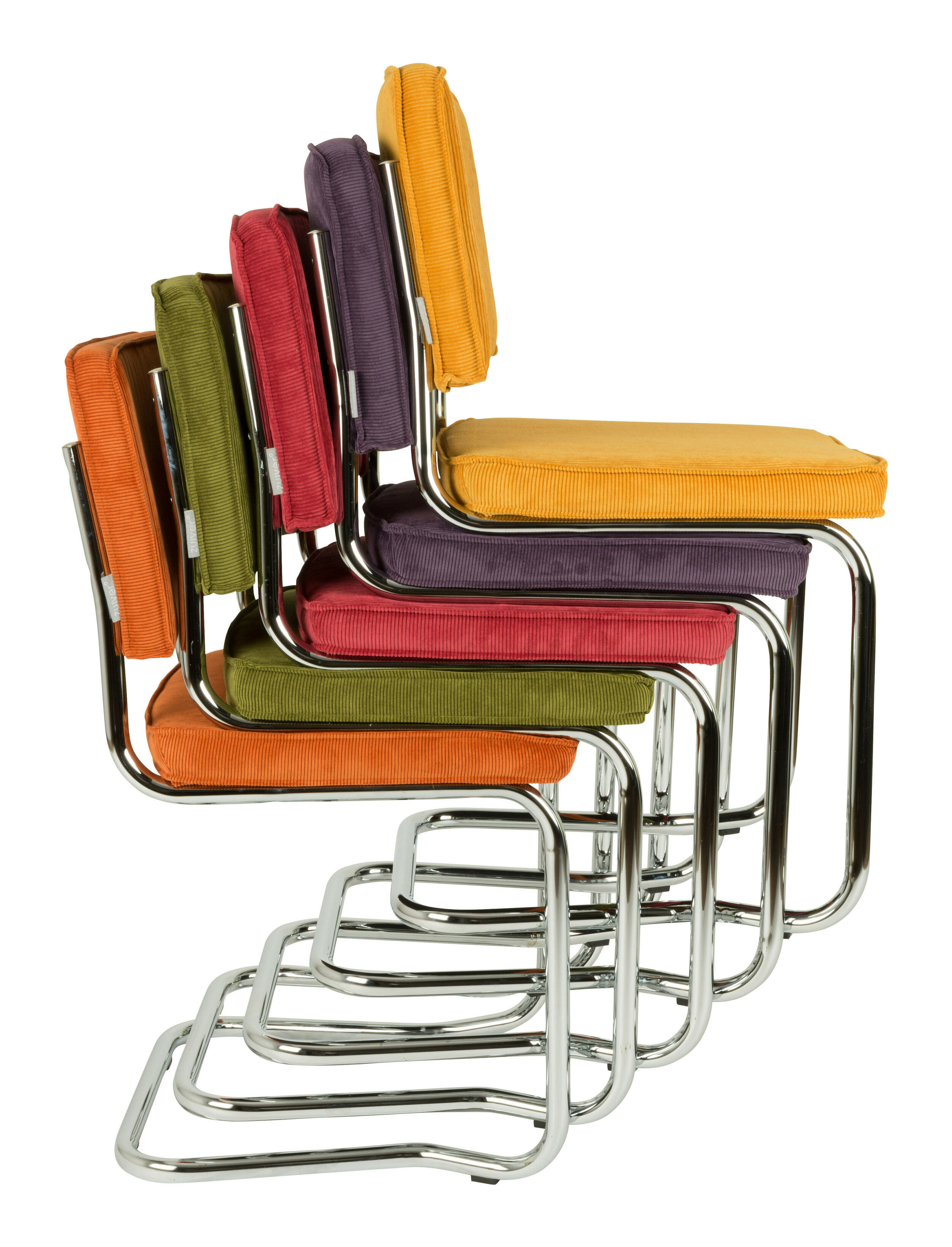 Zuiver Eetkamerstoel 'Ridge' Rib Kink, kleur Antraciet