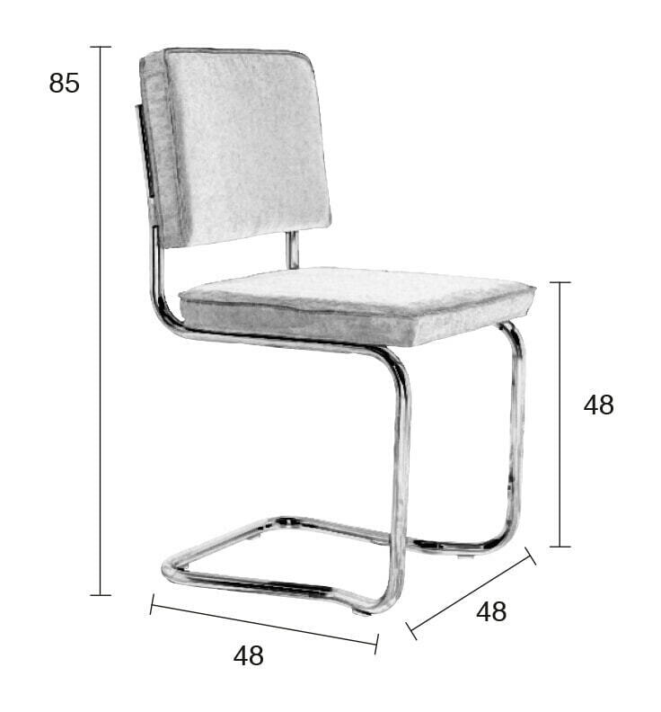Zuiver Eetkamerstoel 'Ridge' Rib Kink, kleur Antraciet