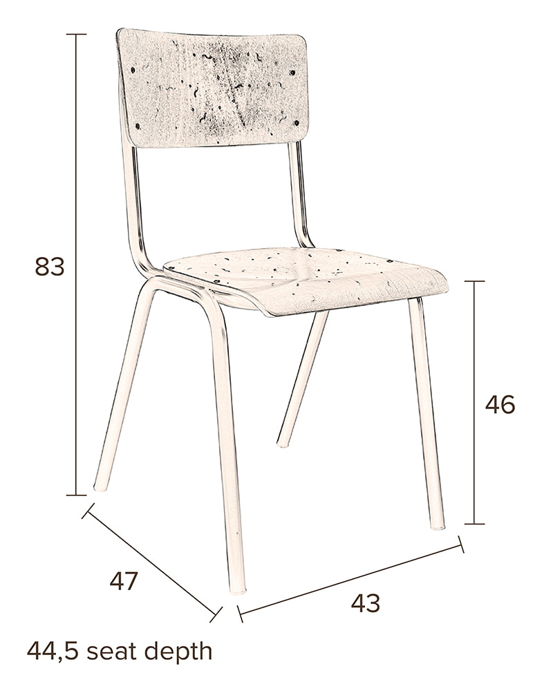 Dutchbone Eetkamerstoel 'Scuola'