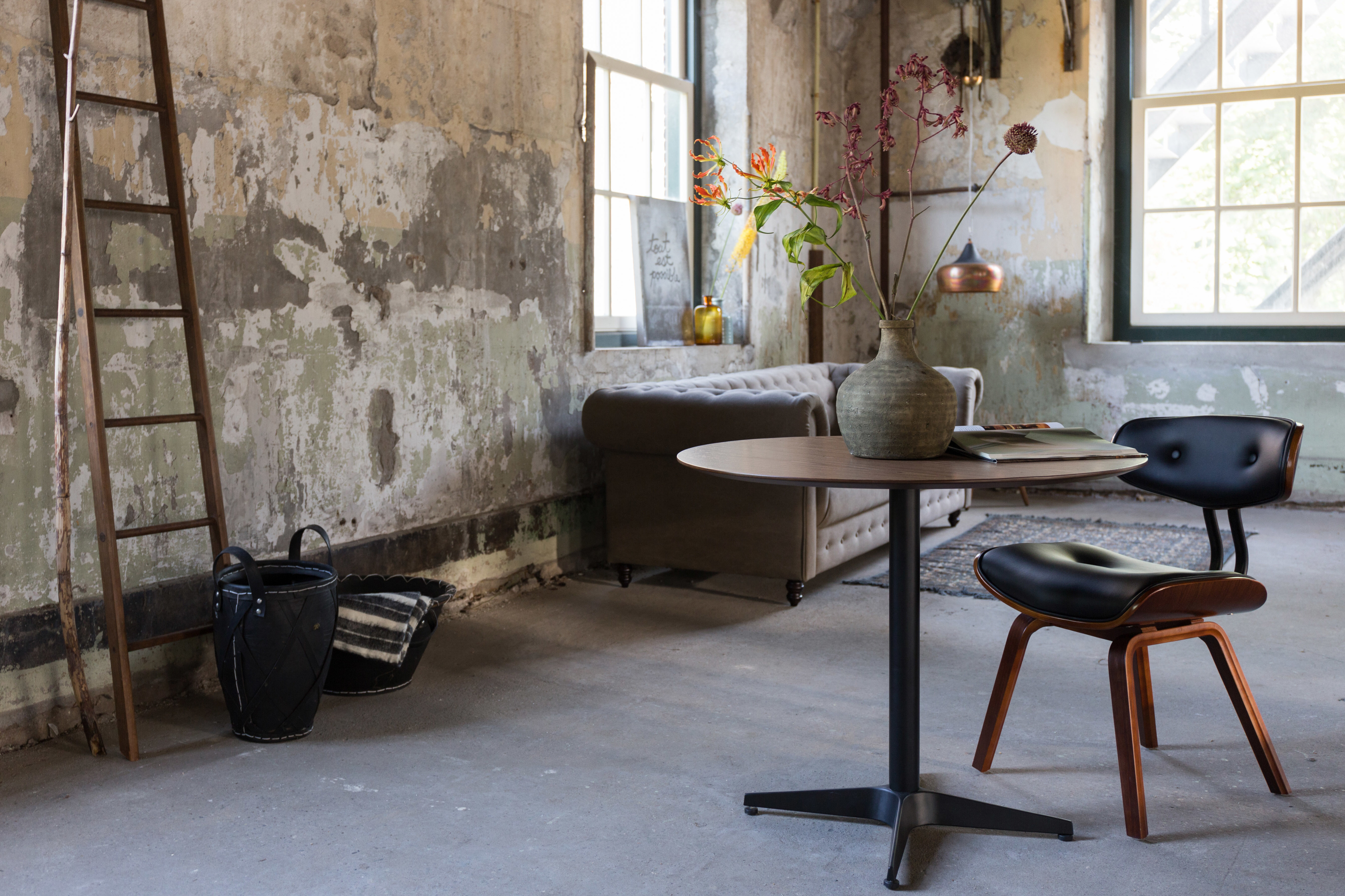 Dutchbone Eetkamerstoel 'Blackwood' kleur Bruin