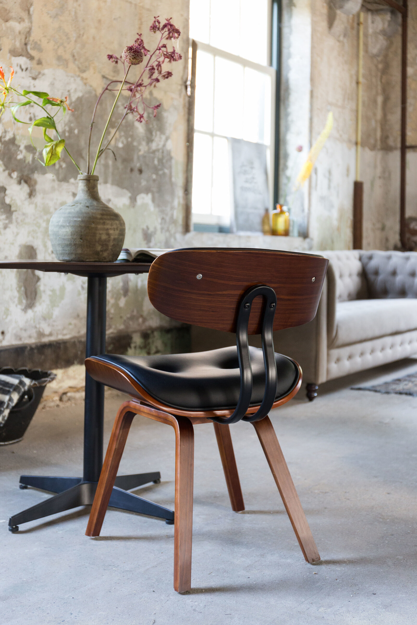 Dutchbone Eetkamerstoel 'Blackwood' kleur Bruin