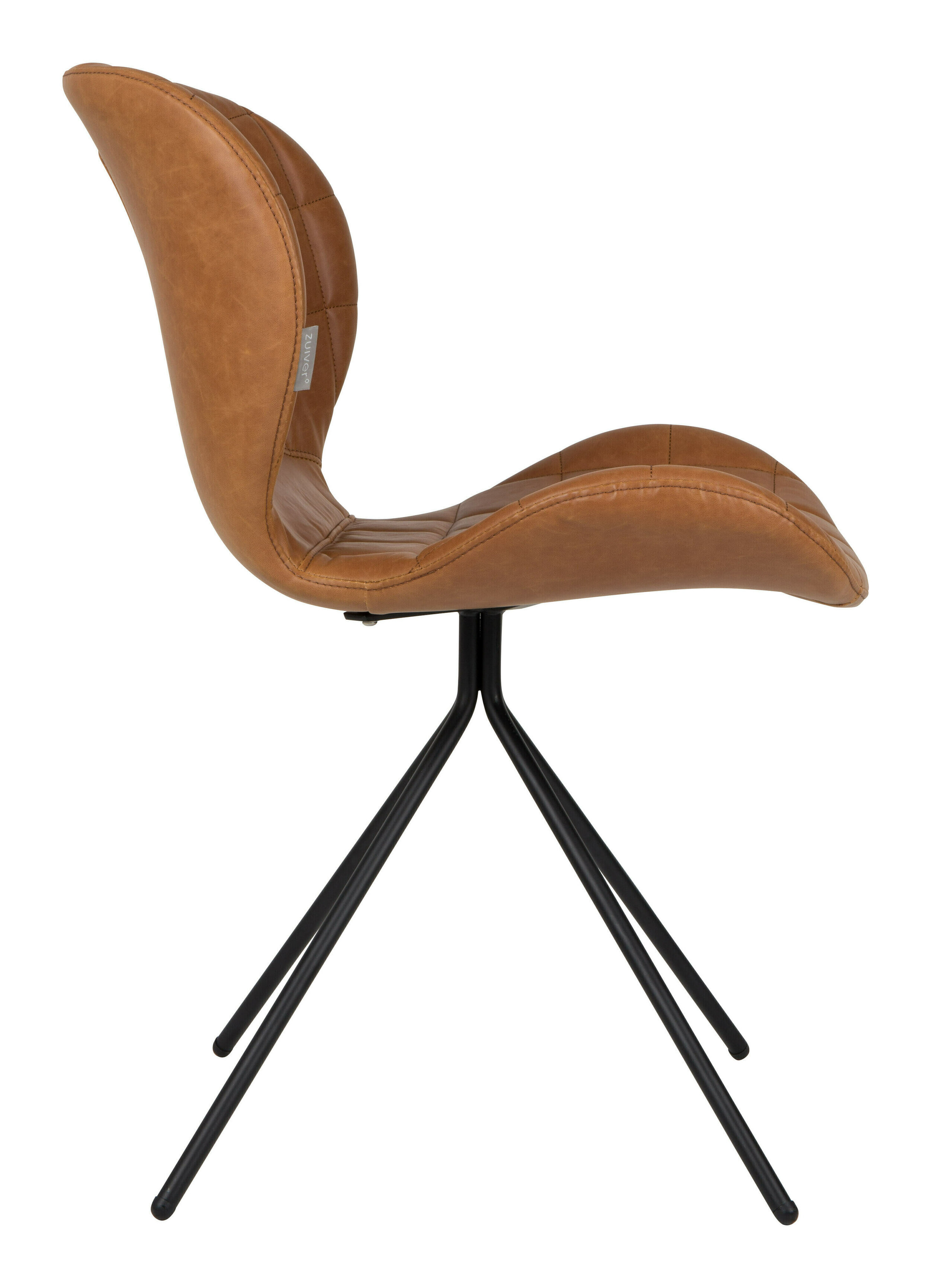 Zuiver Eetkamerstoel 'OMG' PU, kleur Camel