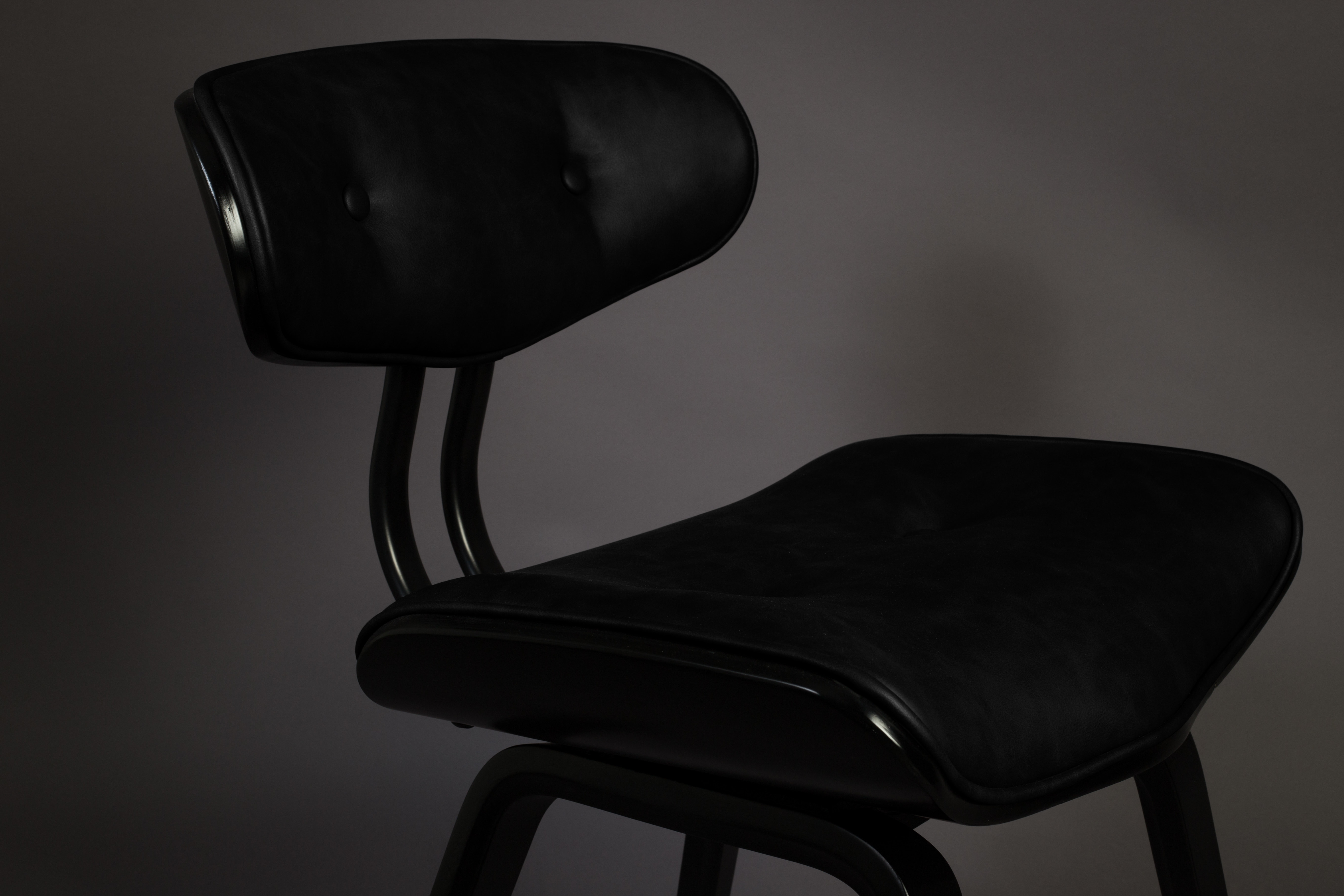 Dutchbone Eetkamerstoel 'Blackwood' kleur Zwart