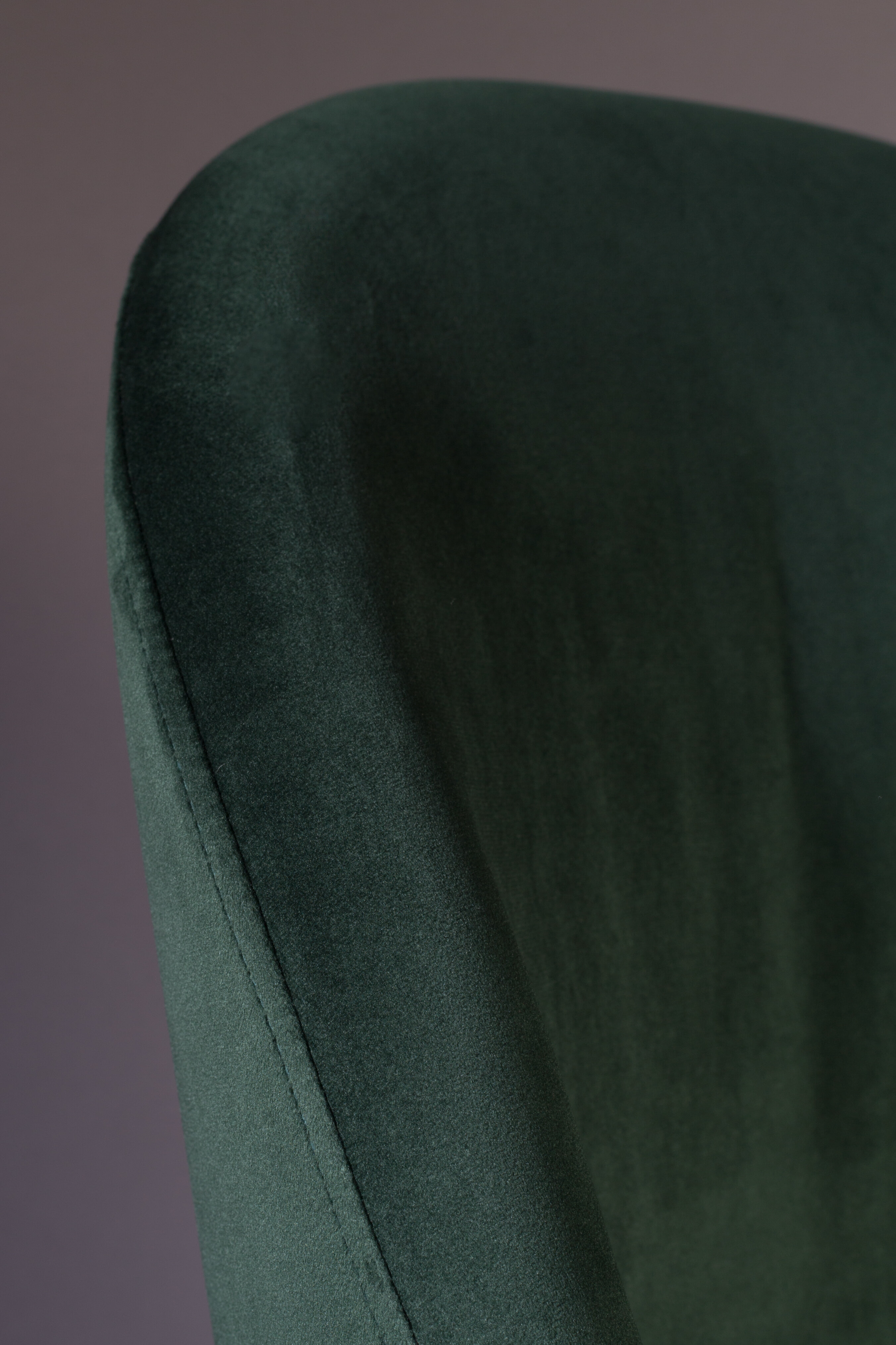 Dutchbone Eetkamerstoel 'Barbara' Velvet, kleur Groen