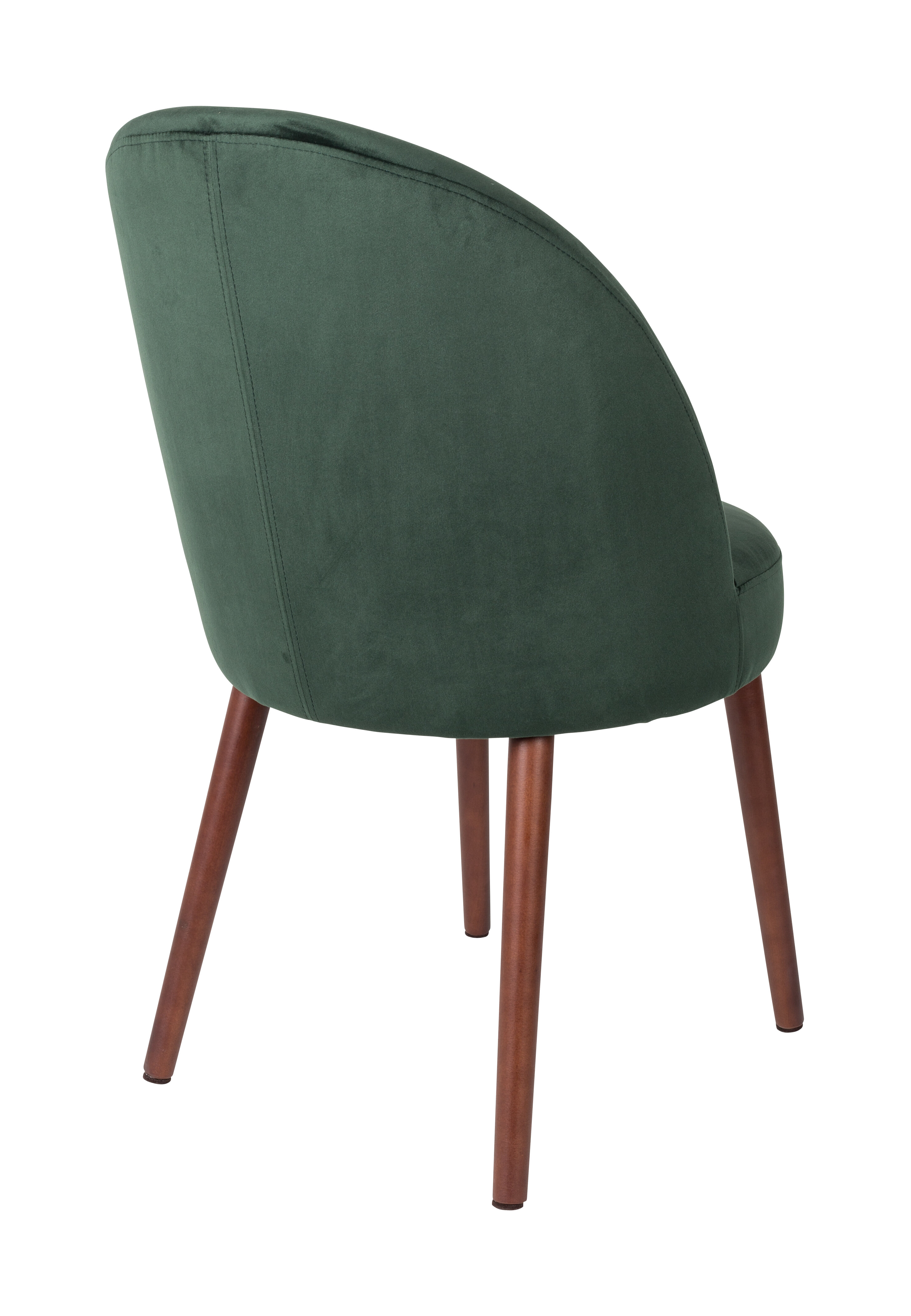 Dutchbone Eetkamerstoel 'Barbara' Velvet, kleur Groen