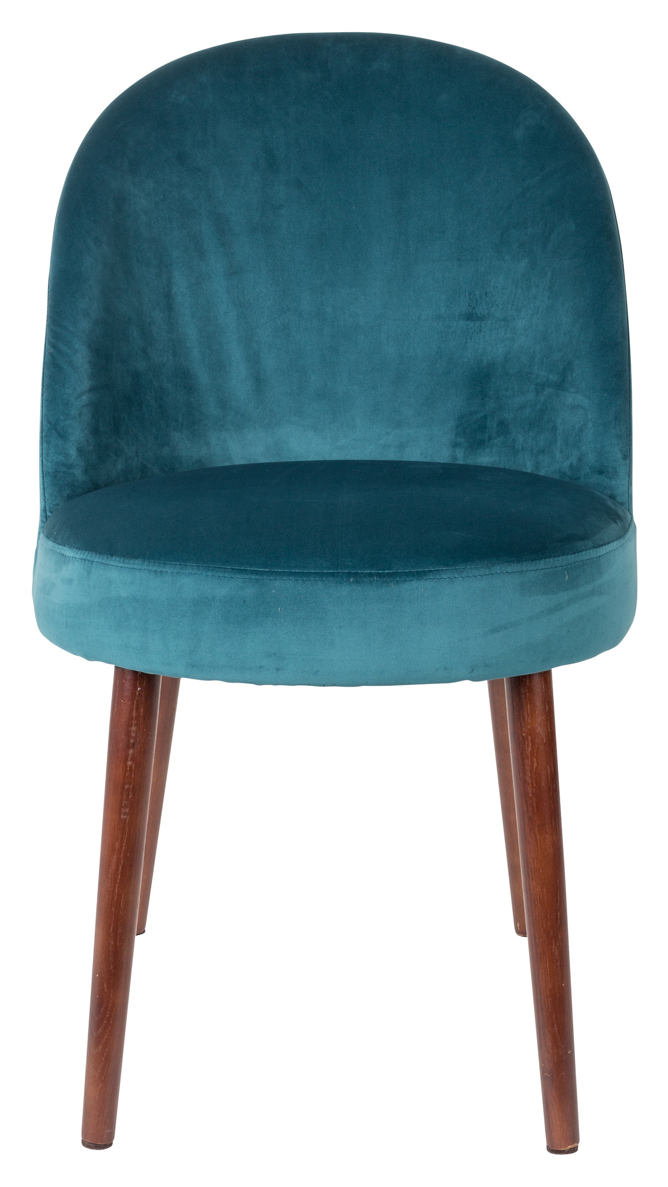 Dutchbone Eetkamerstoel 'Barbara' Velvet, kleur Petrol
